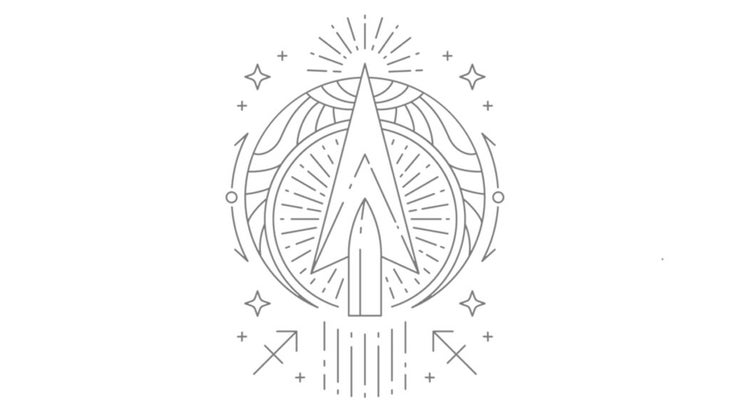 An illustration of the astrological sign for Sagittarius.